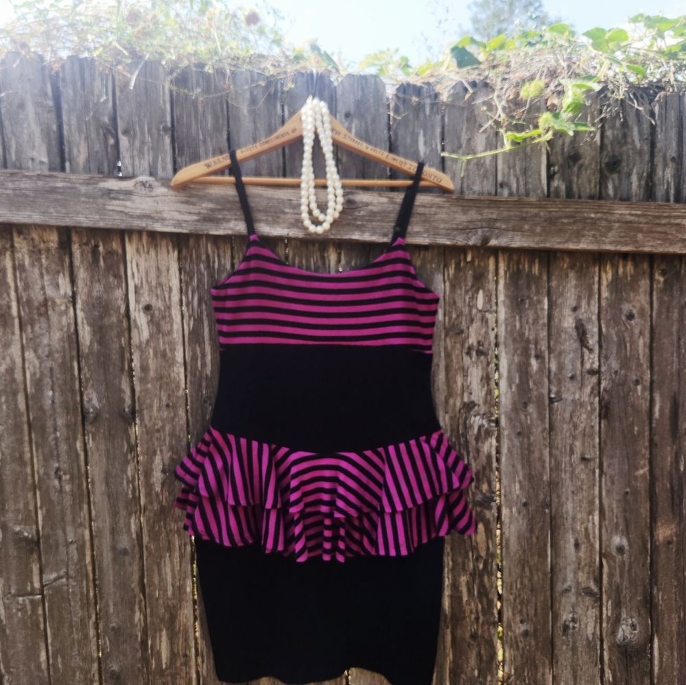 Vintage Betsey Johnson Y2k Gothic Bodycon Dress